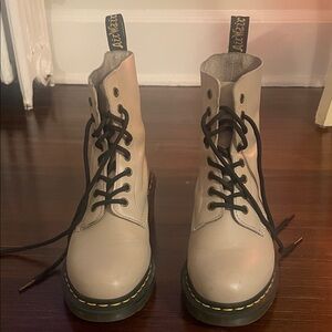 Dr. Martens Light Tan Lace-Up Boots